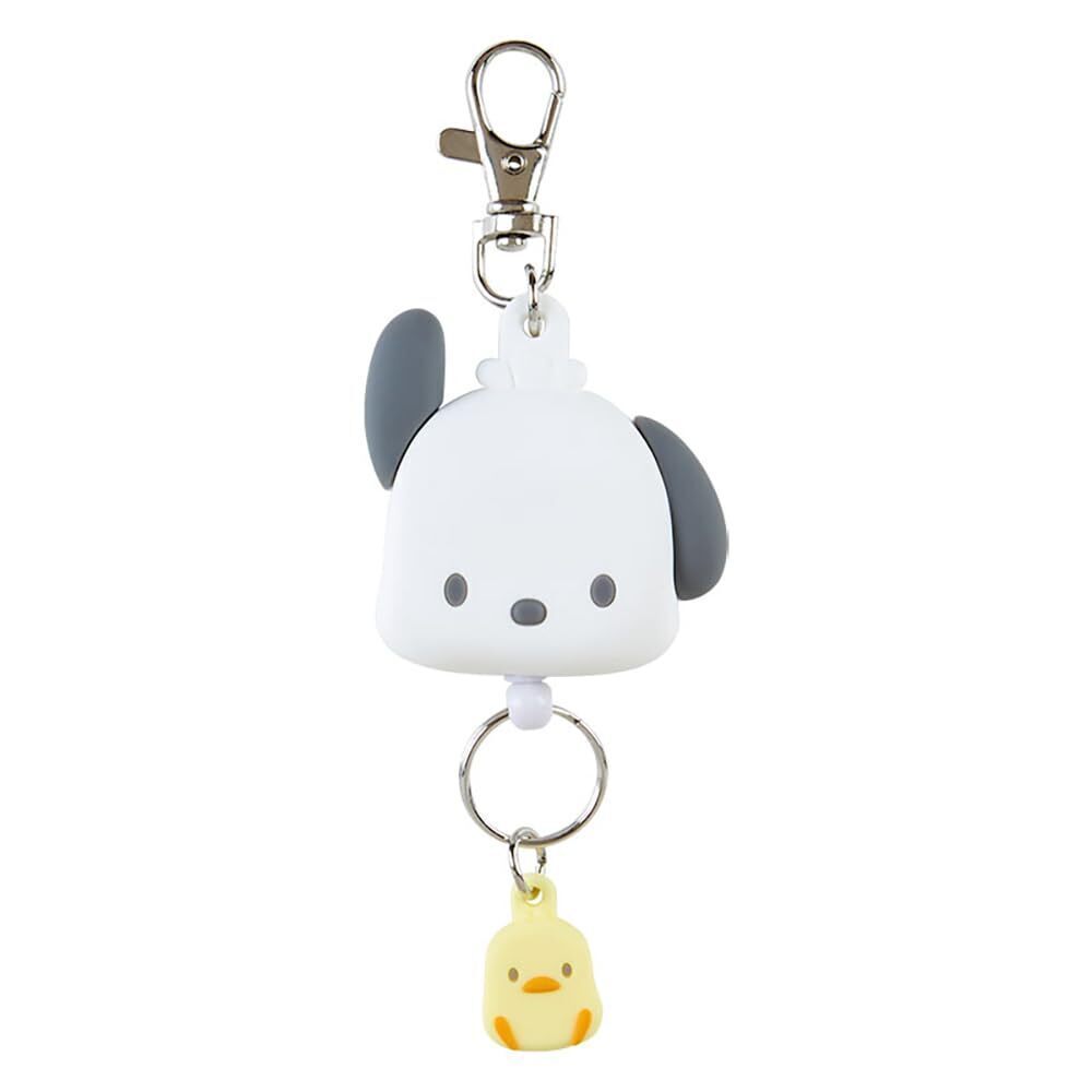 1212 Pochacco Face Shaped Reel Key Holder - 5.3 x 1.8 x 0.7 inches 13.5 x